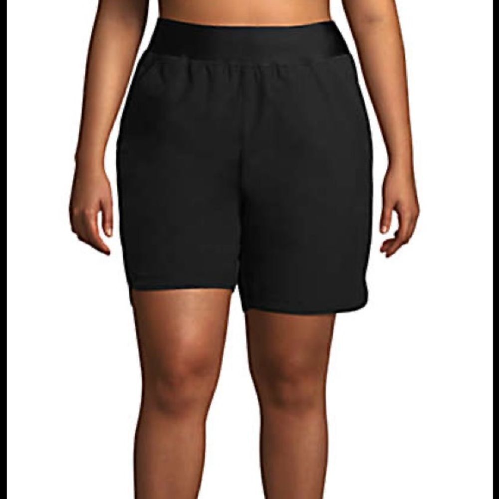 Land’s End 9” inseam Plus Standard size panty quick dry swim shorts black Var